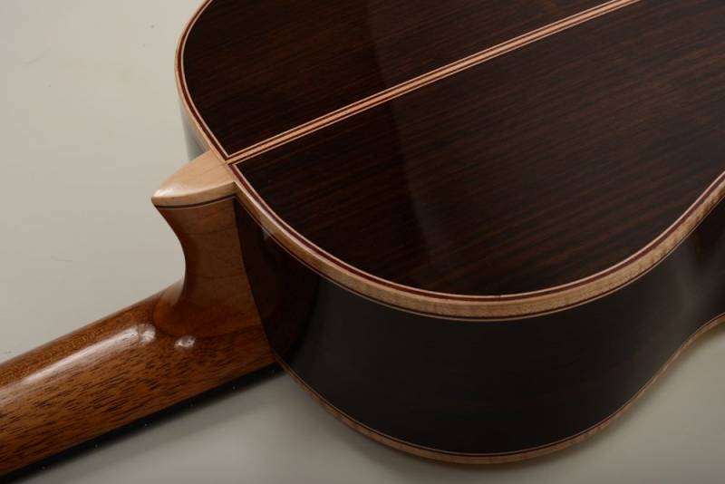 The entire guitar is French Polished