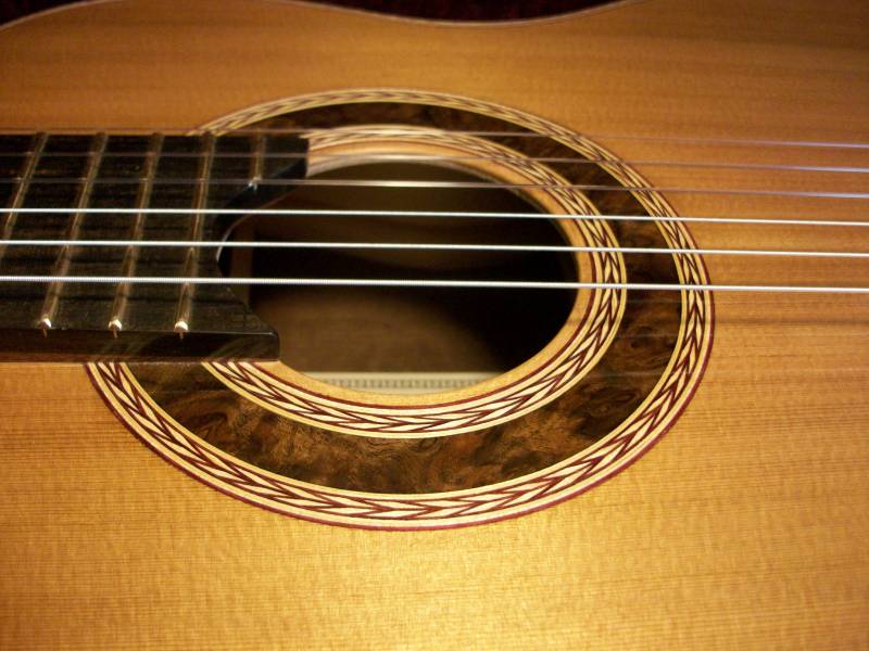 Black Walnut Burl with Chevron Motif