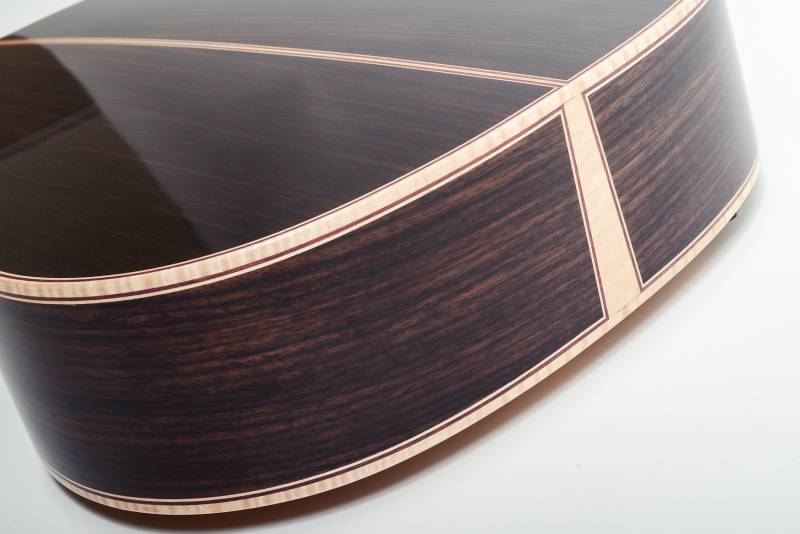 Tail Wedge Detail (Curly Maple and Purple Heart)