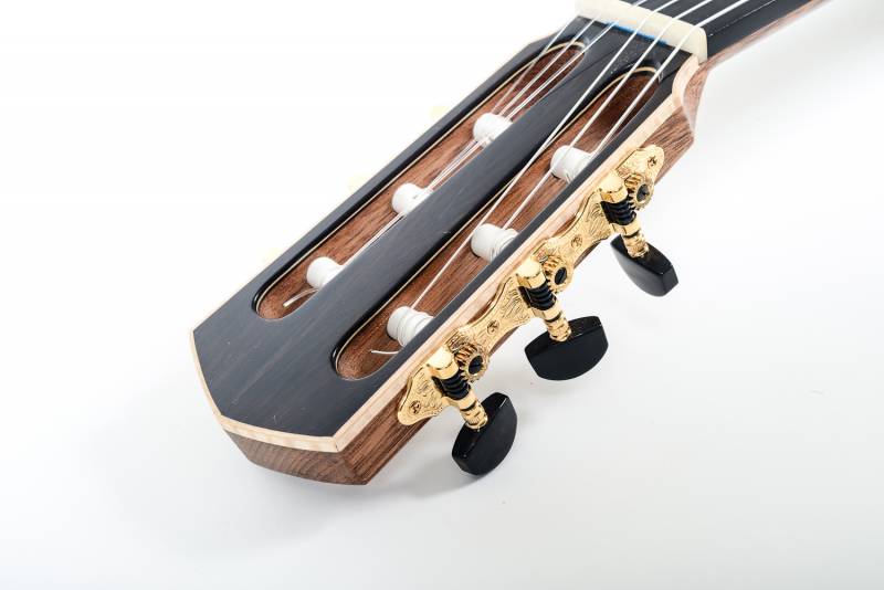 Flame Maple Binding Around Headstock