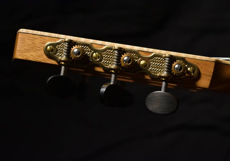Sloane Tuning machines with ebony buttons and black rollers