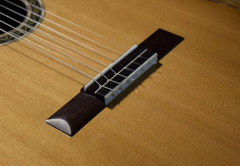 Bridge Wenge with a bone reinforced tie block